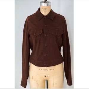 SOLD Yohji Yamamoto Brown Suede Bomber Jacket M. Like New.